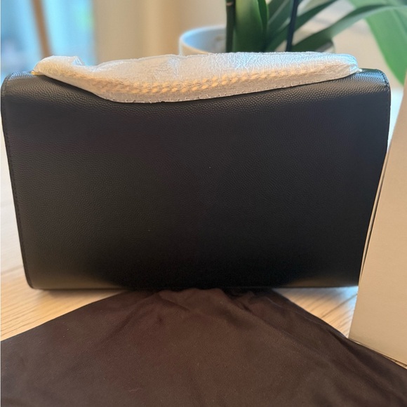 Yves Saint Laurent Black and Gold Clutch - Picture 8 of 11